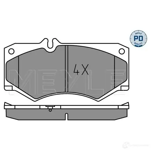 Тормозные колодки дисковые, комплект MEYLE MBP0037PD 1406986 025 207 8418/PD 2078 4