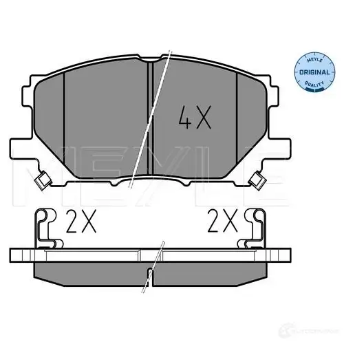 Тормозные колодки дисковые, комплект MEYLE 1407661 MBP0496 23 989 025 239 8916 изображение 0