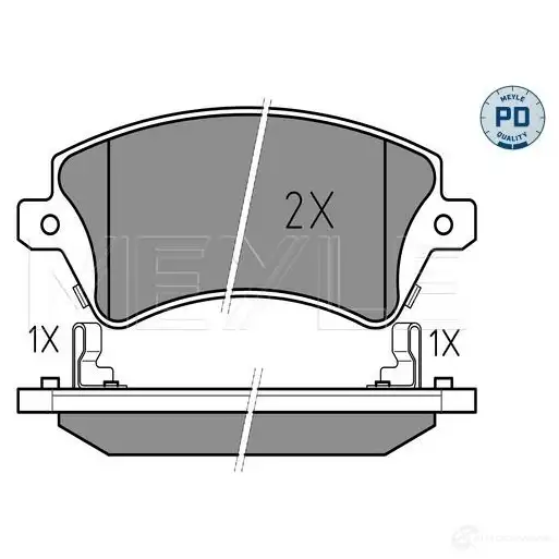 Тормозные колодки дисковые, комплект MEYLE 1407582 025 237 6617/PD MBP0804PD 23 766 - Изображение 1