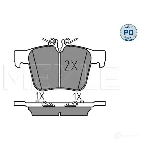 Тормозные колодки дисковые, комплект MEYLE 25 353 025 253 5416/PD 1408001 25354 - Изображение 1