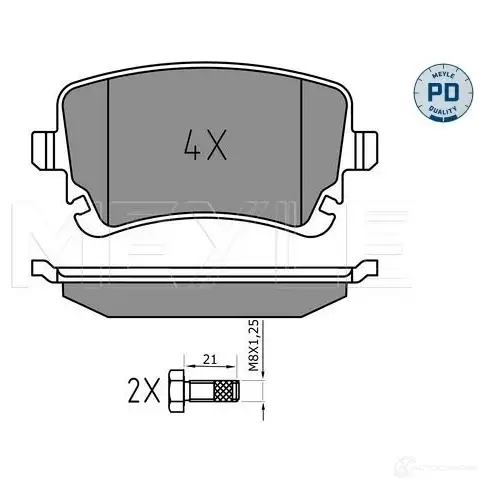 Тормозные колодки дисковые, комплект MEYLE 1407395 23 326 MBP0321PD 025 233 2617/PD