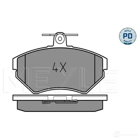 Тормозные колодки дисковые, комплект MEYLE MBP0233PD 1407255 025 219 4519/PD 2 1945