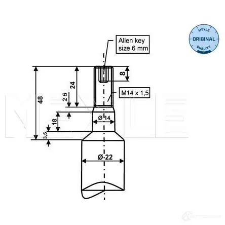 Амортизатор MEYLE 326 624 0007 7H3Z17K MSA 0322 1421702 изображение 1