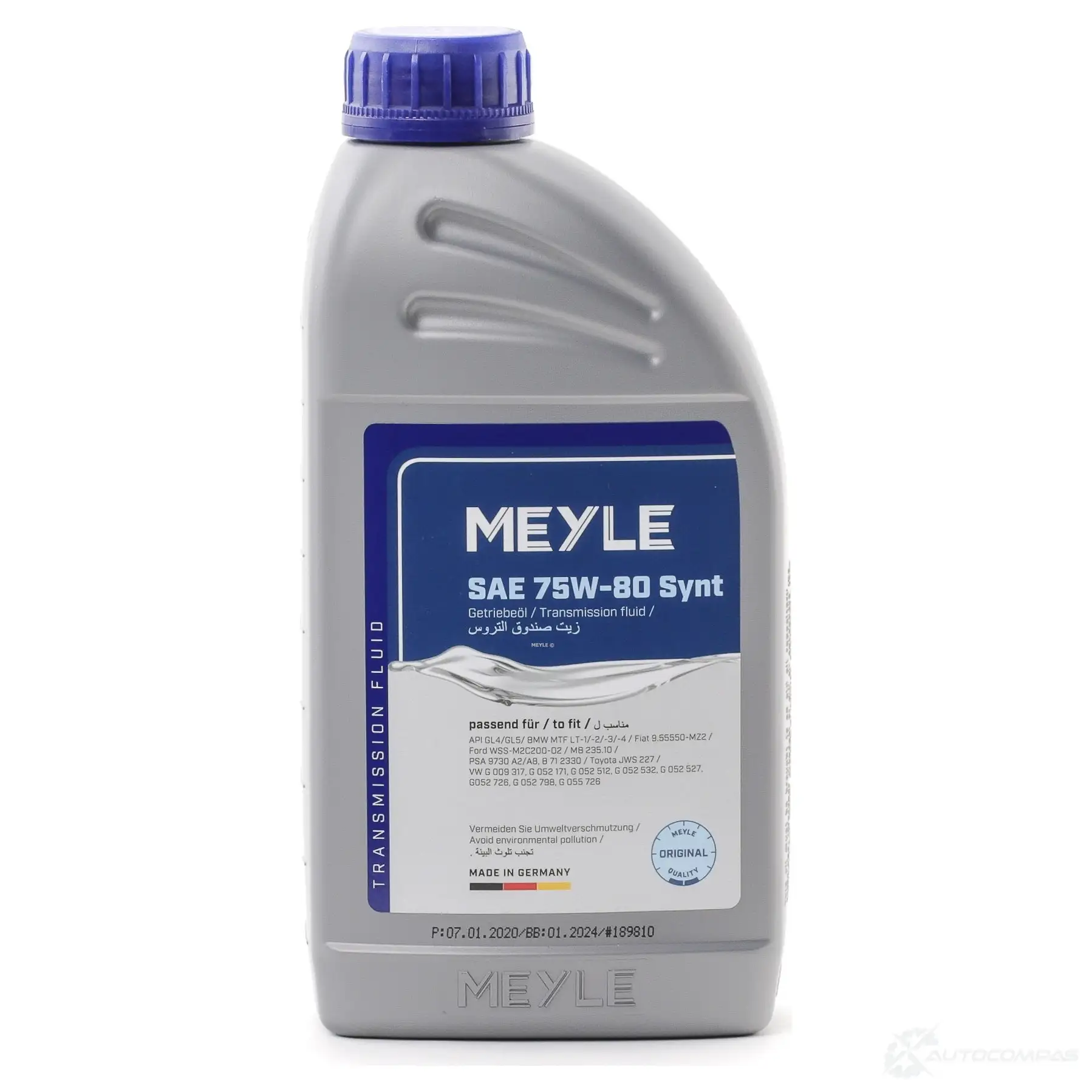 Трансмиссионное масло MEYLE MAX0130 014 019 3300 1404830 SAE 75W-80 Synt. изображение 0