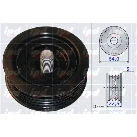 Обводной ролик приводного ремня IPD I0TKZN 2144974 15-3871 ANLQY G изображение 0