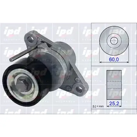 Натяжитель клинового ремня IPD 2144993 M0L DX7 P2XTQP 15-3891
