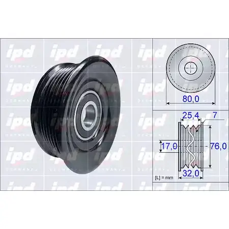 Обводной ролик приводного ремня IPD 2145021 15-3919 YZCHXD 6A7 KEW