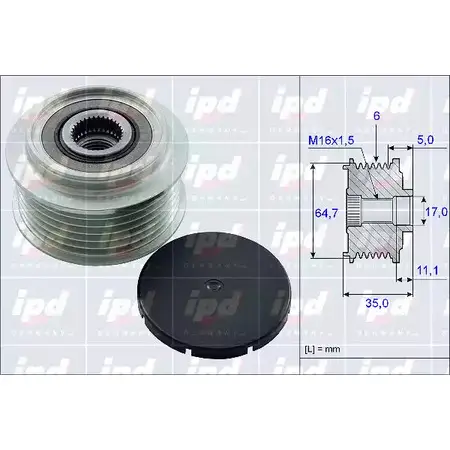 Обгонная муфта генератора IPD 2145073 15-3971 OIDFLA 2792 0 изображение 0