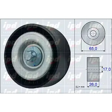 Обводной ролик приводного ремня IPD KG 0P1 D8Z12LH 2145112 15-4010 изображение 0