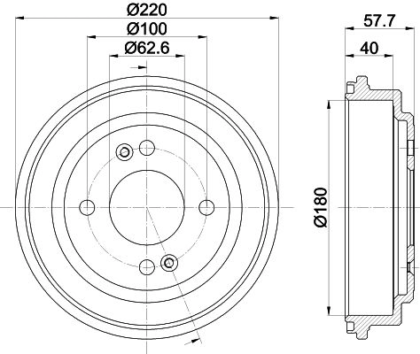 Тормозной барабан MINTEX 1440288344 MBD421 NB A7PI изображение 0