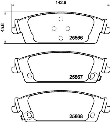 Тормозные колодки дисковые, комплект MINTEX 1439897546 DTWF5 TO MDB4326 изображение 0