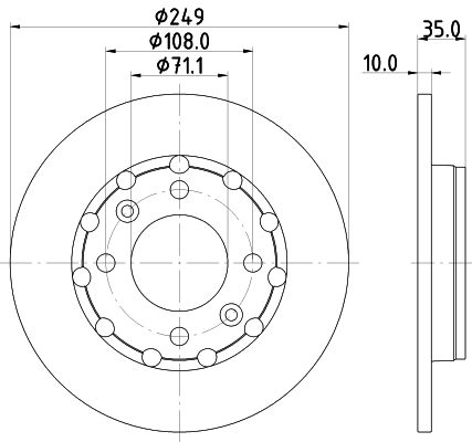 Тормозной диск MINTEX MDC2992C XD AIW 1440288386
