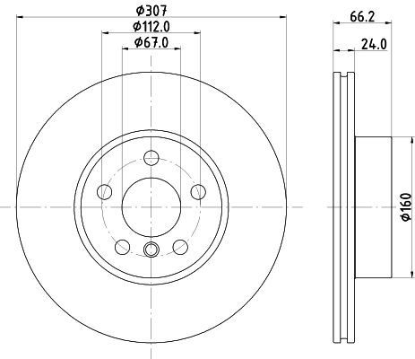 Тормозной диск MINTEX 1440288402 U NSGO6 MDC3008C изображение 0