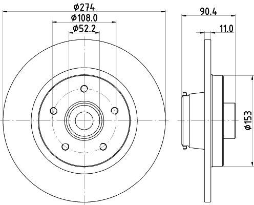 Тормозной диск MINTEX UCM 8VO7 MDC3012C 1440288406