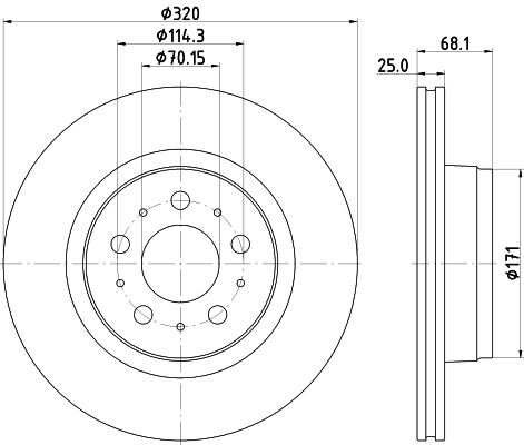 Тормозной диск MINTEX EZF6 H 1440288413 MDC3019C изображение 0