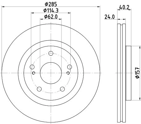 Тормозной диск MINTEX MDC3041C 1440288436 GGN RHDI