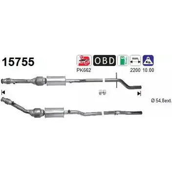 Катализатор AS TA CXO 15755 2281398 Z4UHE