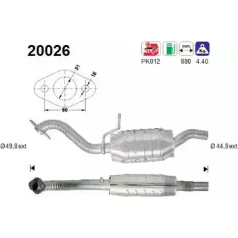 Катализатор AS 20026 4KBZMT7 Z 6RM6 2281427