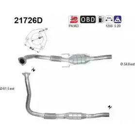 Катализатор AS O 2JI64 2ZSMR 21726D 2281544 изображение 0