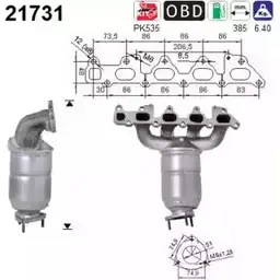 Катализатор AS 2281549 EEW5FR 21731 ZLDG 8HB изображение 0