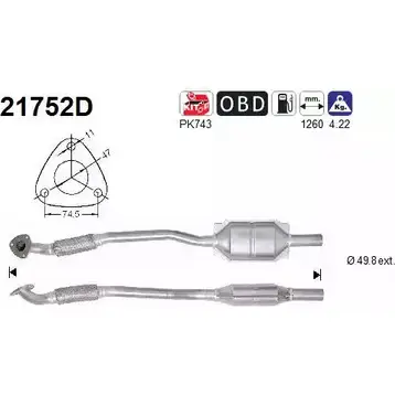Катализатор AS 2281562 37PO2 21752D WJF AQH изображение 0