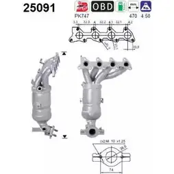 Катализатор AS 2281671 J9 CLOLA 25091 IPB4H изображение 0