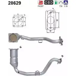 Катализатор AS Z59JQXA 28629 2281827 9H1 PX