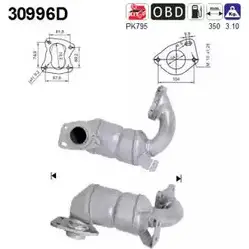 Катализатор AS OWE CA8 2281983 YAUD3H 30996D