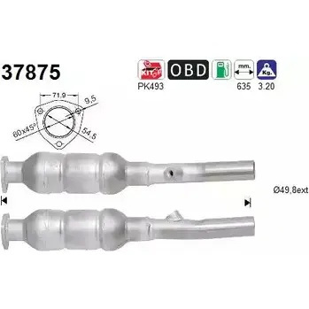 Катализатор AS 37875 2282051 W A6ZON 8QKIPO изображение 0