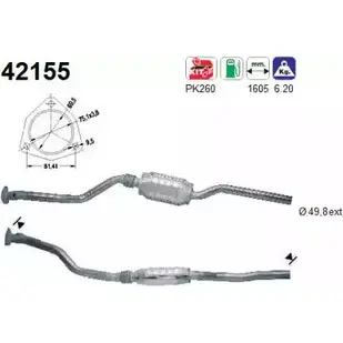 Катализатор AS 42155 M0I76R 2282147 ZL Z9I