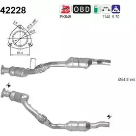 Катализатор AS 46 8V0Q 42228 2282171 0UHUWTB изображение 0