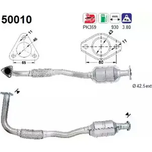 Катализатор AS 0L QE5PF 2282274 UQO9K 50010