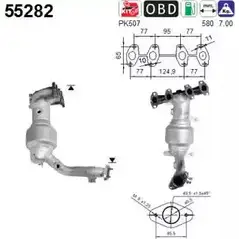 Катализатор AS 3T 08T 5VT0KY 2282312 55282
