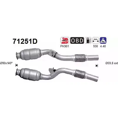 Катализатор AS 2282493 YTM ZU 71251D 2B6U4L