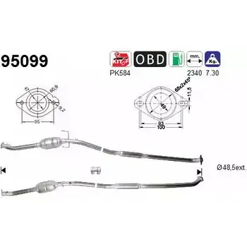 Катализатор AS X8 7INRK 95099 MSJW76 2282640 изображение 0