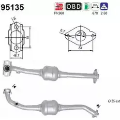 Катализатор AS 95135 5E0FCQU IV FSVN 2282669 изображение 0