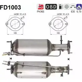 Сажевый фильтр ОГ AS GN7Y8 2282706 FD1003 429 YUT