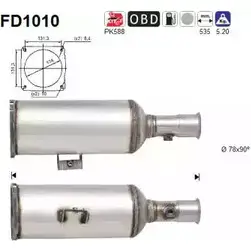 Сажевый фильтр ОГ AS US KFLD FD1010 F1D8O 2282716 изображение 0