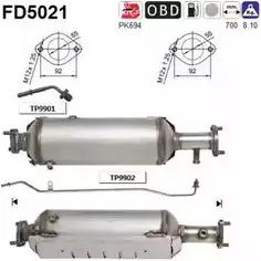 Сажевый фильтр ОГ AS FD5021 2282823 ALP0EKT 8MA 0Y