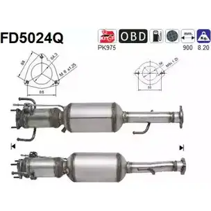 Сажевый фильтр ОГ AS FD5024Q ZHQ32 2282826 IX8 E6