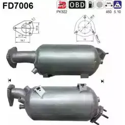 Сажевый фильтр ОГ AS 2282863 3D C0IH 9HDUF5 FD7006