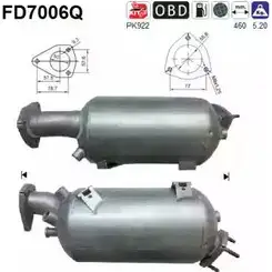 Сажевый фильтр ОГ AS 6BSZJB ZX 1US7M FD7006Q 2282864