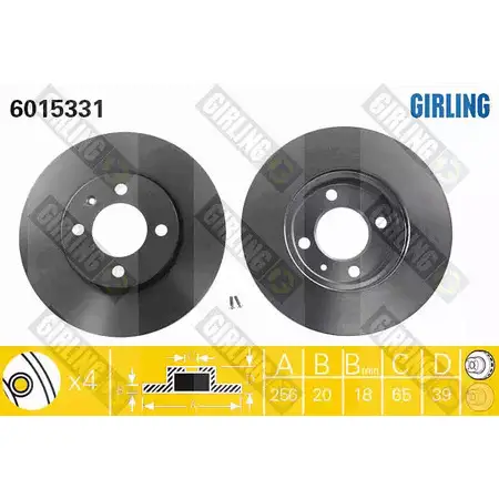 Тормозной диск GIRLING 3322937455331 6015331 FIMK G 2289852 изображение 0