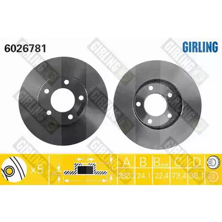 Тормозной диск GIRLING 6026781 3322937457403 FC4B I 2290112