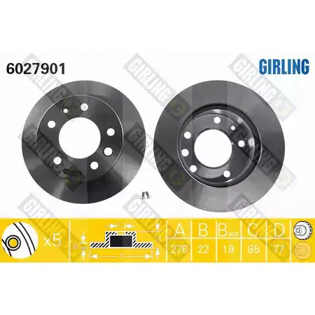 Тормозной диск GIRLING 6027901 3322937460052 IRA LD 2290187 изображение 0