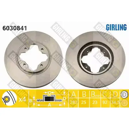 Тормозной диск GIRLING X5G N6 6030841 3322937460250 2290218 изображение 0