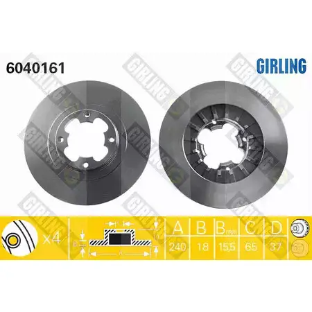 Тормозной диск GIRLING 2290239 G WNQ6 3322937460717 6040161 изображение 0