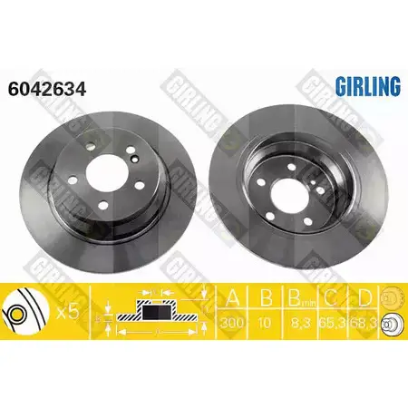 Тормозной диск GIRLING 3322937458127 6042634 2290437 RO OR45