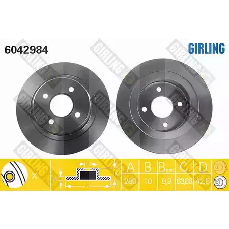 Тормозной диск GIRLING TKFAG4 R 2290472 6042984 3322937461370