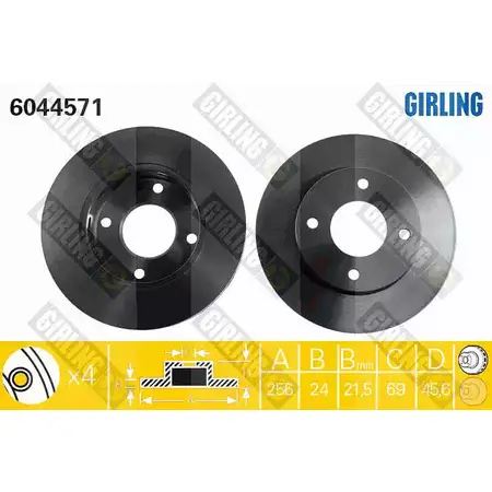Тормозной диск GIRLING F1 M4BEI 3322937459186 6044571 2290606